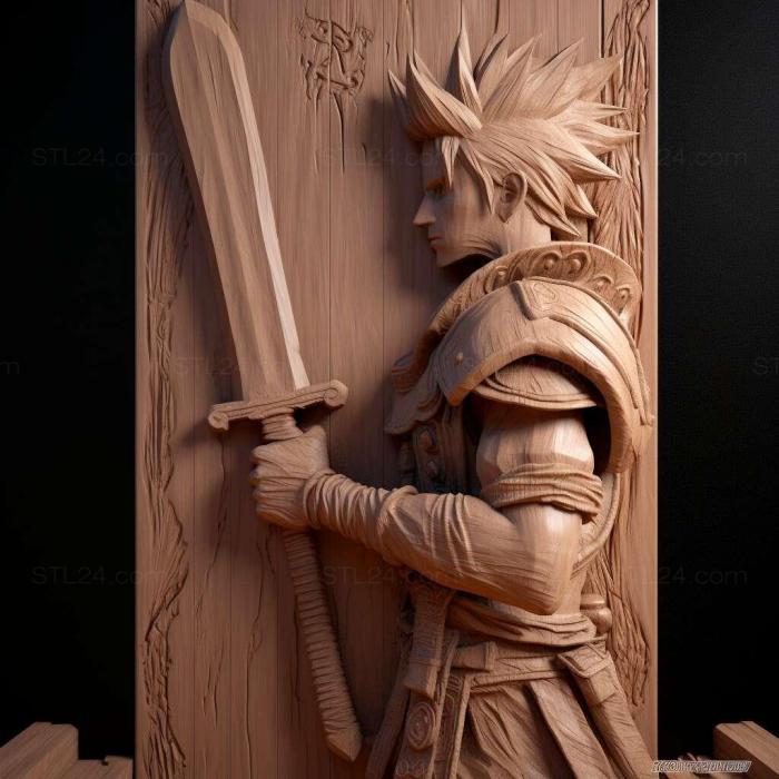 Characters (st cloud strife 1, HERO_2297) 3D models for cnc